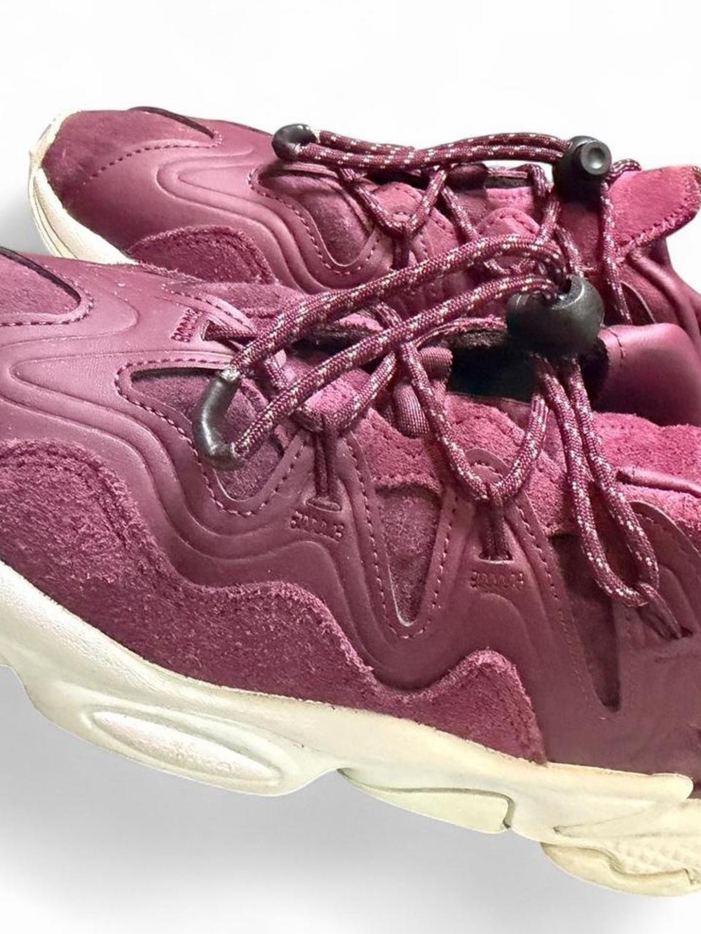 adidas Burgundy/White Athletic Sneakers - Picture 3 of 4